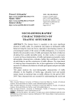 Socio-demographic characteristics of traffic offenders