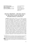 Digital property – specific issues in the application of private international law rules