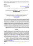 Learning Community as a Framework for the Professional Development of Preschool Teachers - Theoretical Approach and Practical Implications