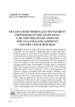 Out-of-court mortgage settlement procedure in the light of EU law and the legislation of the USA, England, Germany and the Czech Republic