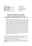 Changing the legal world – Аrtificial intelligence and commercial intermediary contracts