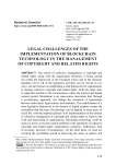 Legal challenges of the implementation of blockchain technology in the management of copyright and related rights