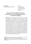 The role of administrative districts in the administrative system of Serbia