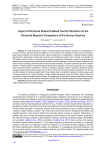 Impact of Perceived Research-Based Teacher Education on the Perceived Research Competence of Pre-Service Teachers