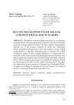 Recent developments of digital constitutionalism in Europe