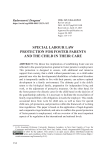 Special labour law protection for foster parents and the child in their care