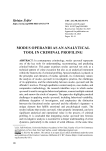 Modus operandi as an analytical tool in criminal profiling