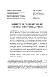 Institute of property rights through a historical prism