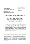 Compensation for non-material damage for mental anguish suffered due to unlawful deprivation of liberty and wrongful conviction