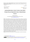 Leadership Relationships in Context: The Role of Leader–Member Exchange Theory and Organisational Culture in Shaping Employee Outcomes