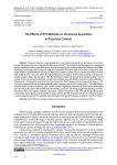 The Effects of NTC Methods on Vocabulary Acquisition in Preschool Children
