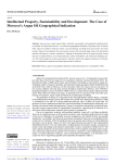 Intellectual Property, Sustainability and Development: The Case of Morocco's Argan Oil Geographical Indication
